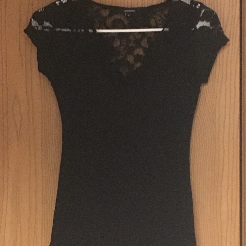 Black floral shirt